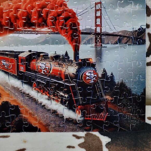 49ers Train Football Sports 120 Piece Custom Handmade Jigsaw Puzzle - Picture 4 of 9